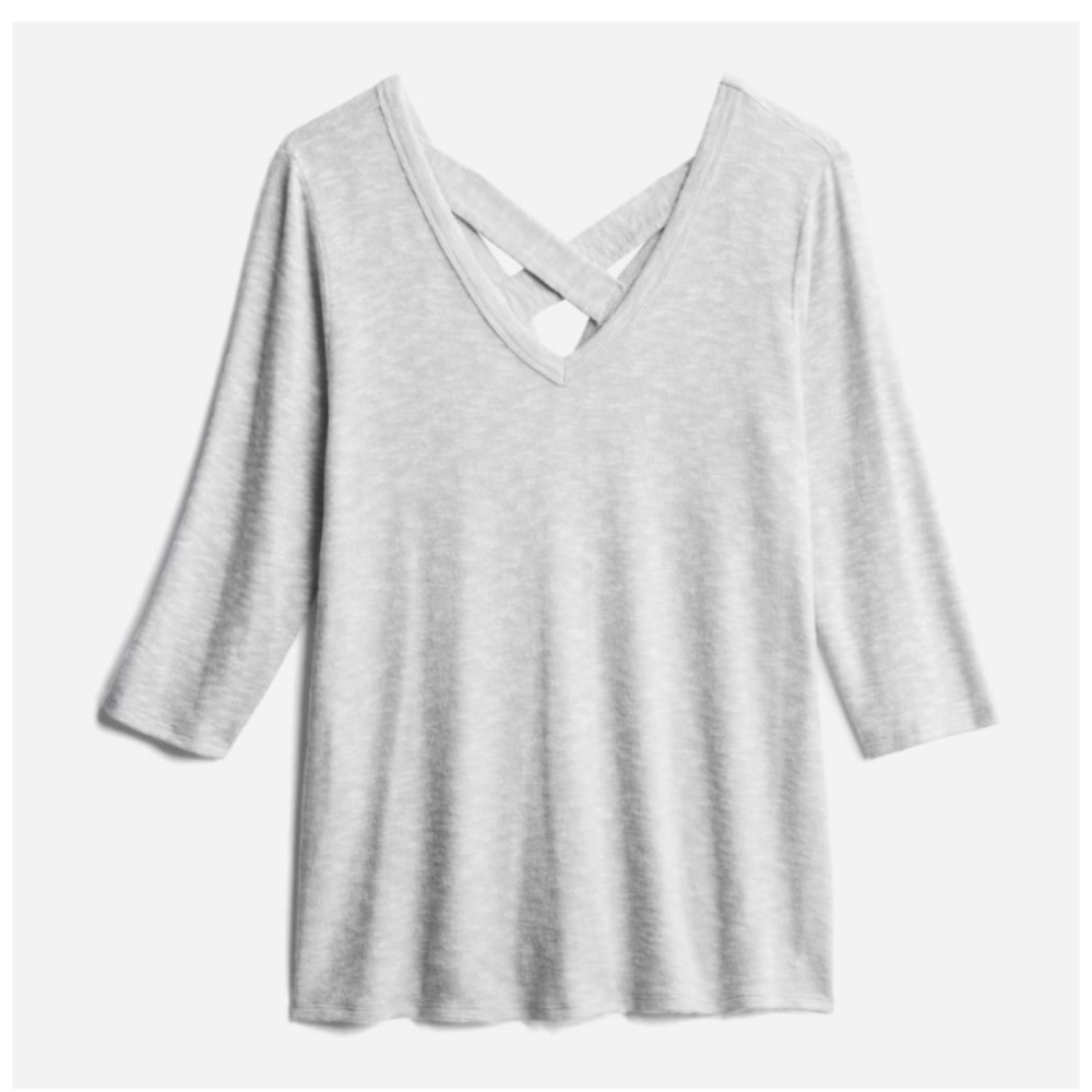 Gray 3/4 sleeve sweater